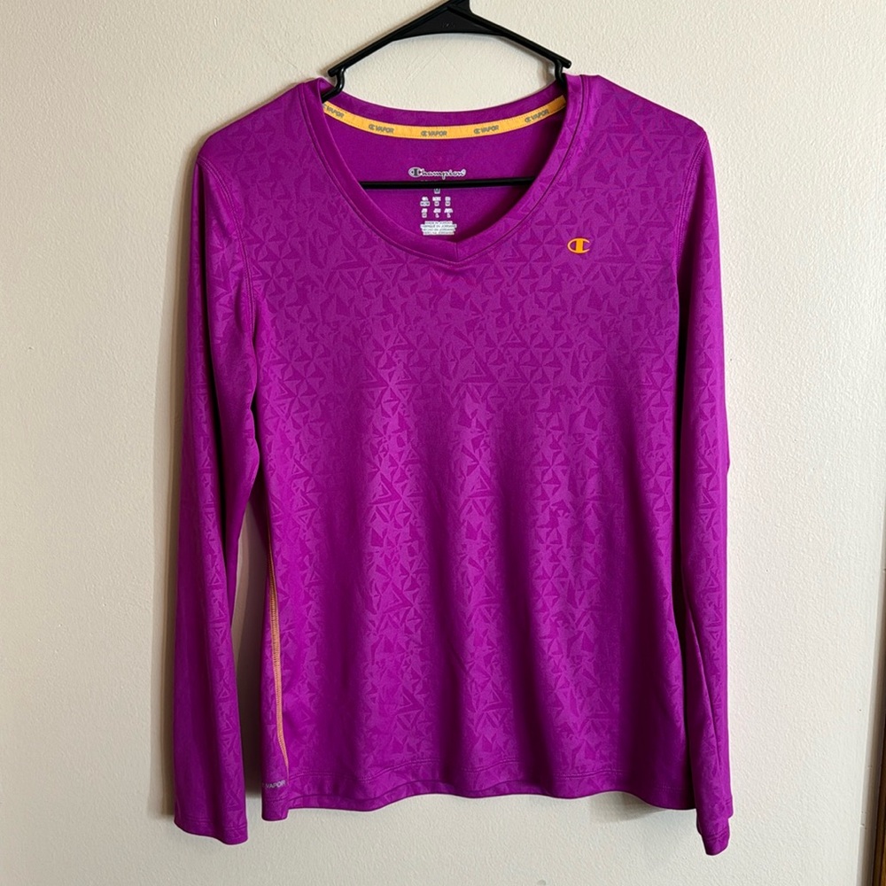 Champion Vapor - Powertrain long sleeve t shirt - size Medium Fushia